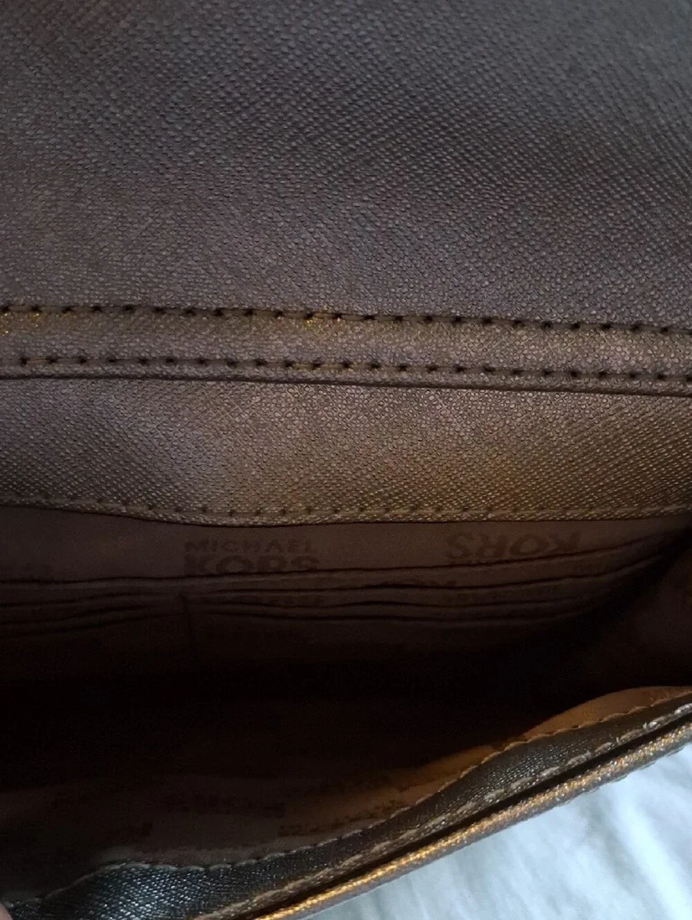 Michael Kors Gray Tote with Metallic Front Pocket